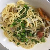 めんつゆで和風パスタ